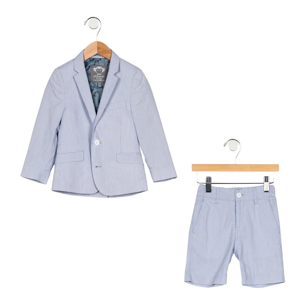 APPAMAN FINE TAILORING Boys' Pinstripe Two-Piece Set